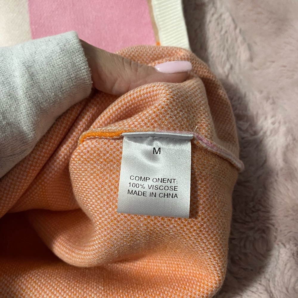 Amazon Multicolor Checkered Blouse - Pink, Orange, Tan, White - Picture 2 of 2